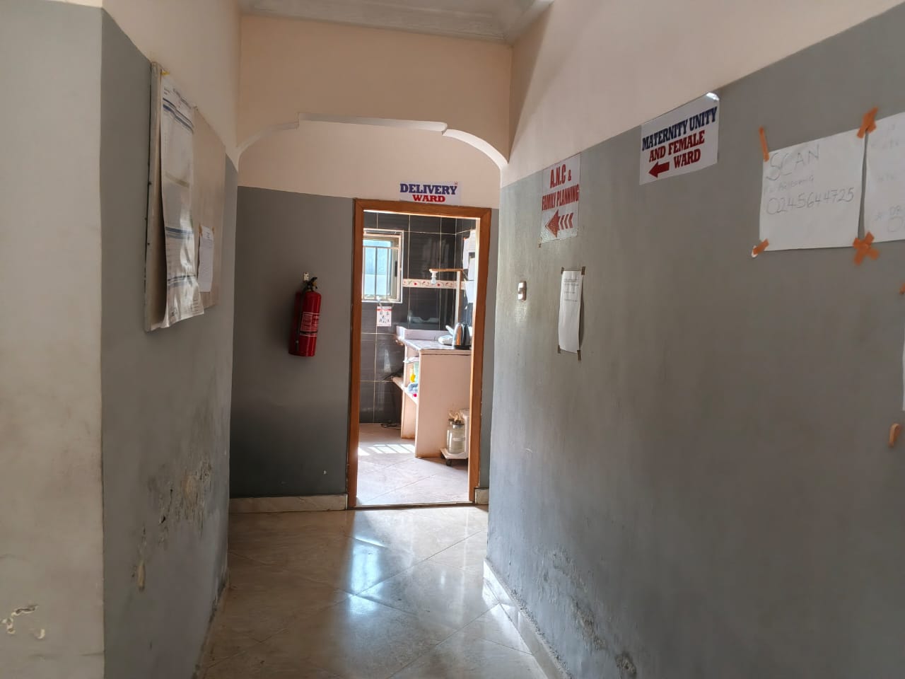 Maternity unit corridor